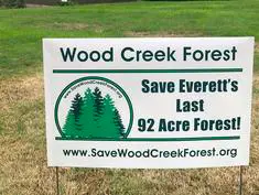 A new batch of Save Wood Creek signs are available.
